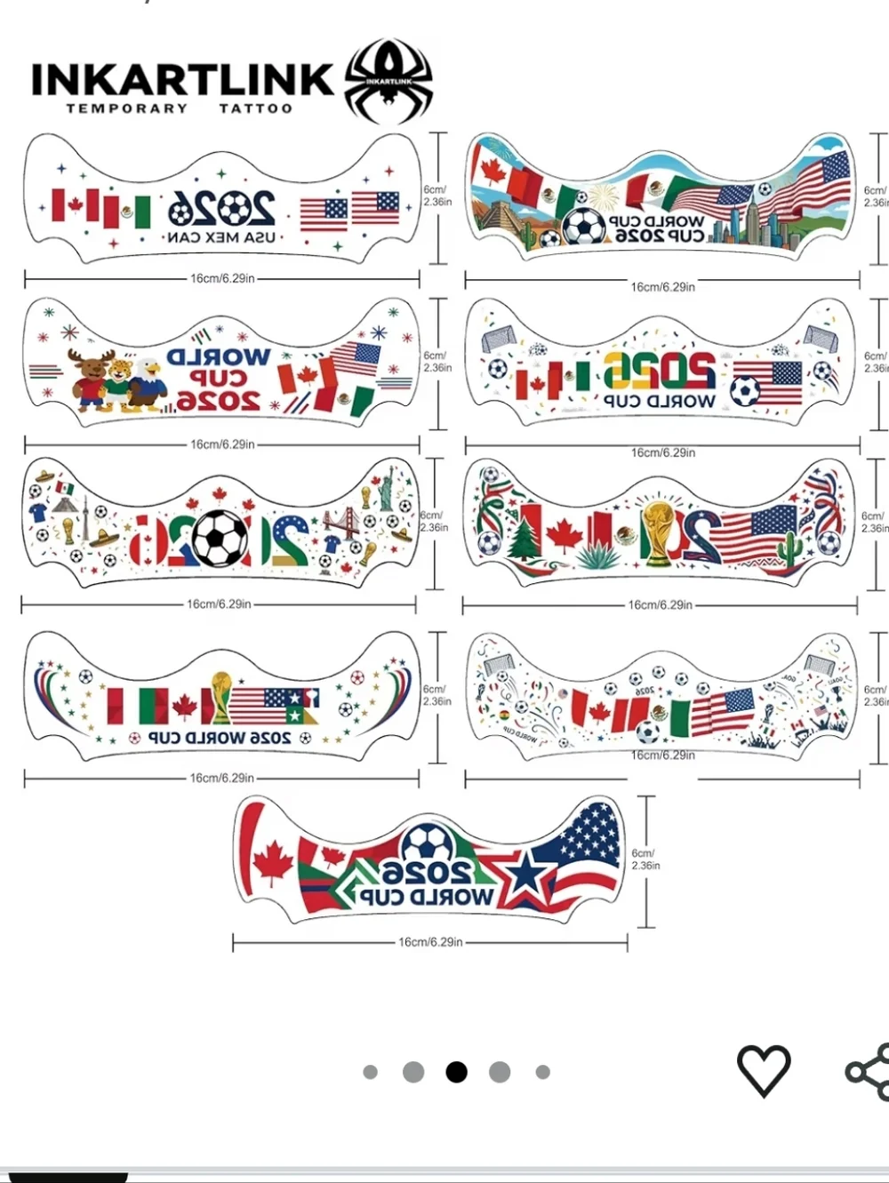 2026 World Cup Face Tattoos
